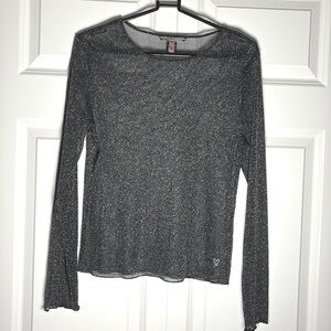 Victoria's Secret Sheer Glittering Midnight Top